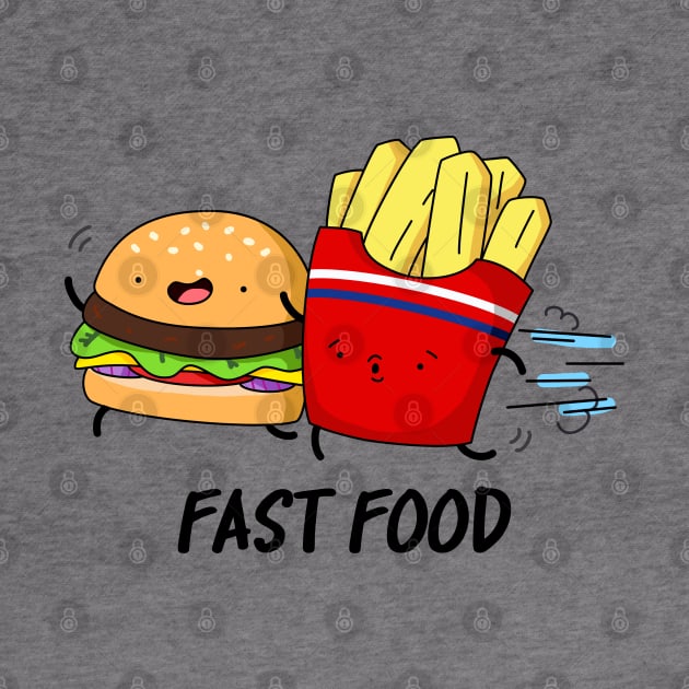 Fast Food Cute Burger Fries - puns are life by punnybone